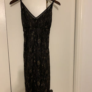 Black and Gold midi dress